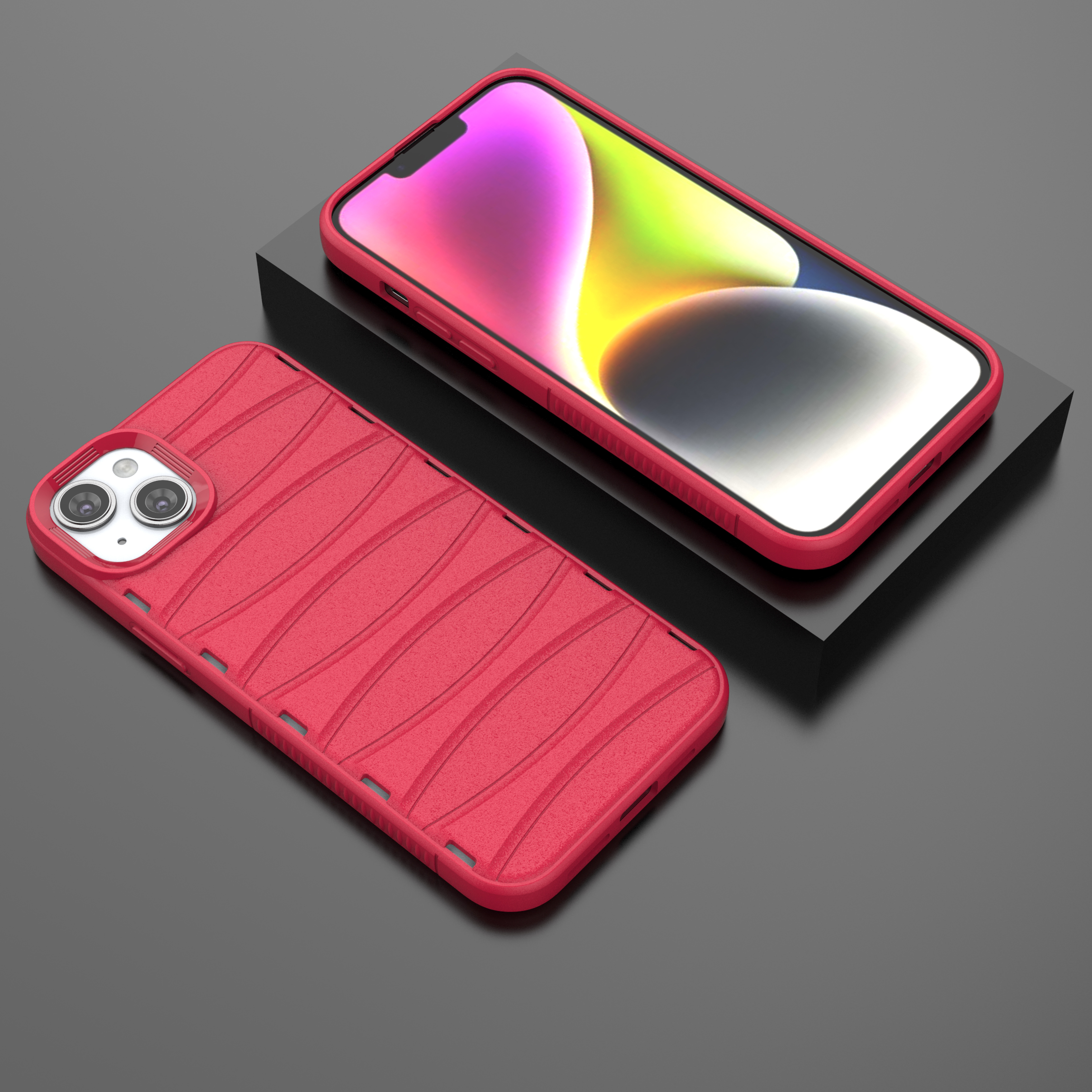 Valentine Red - Premium Soft Heat Dissipation Breathable Silicone Back Case for iPhone 14 Plus