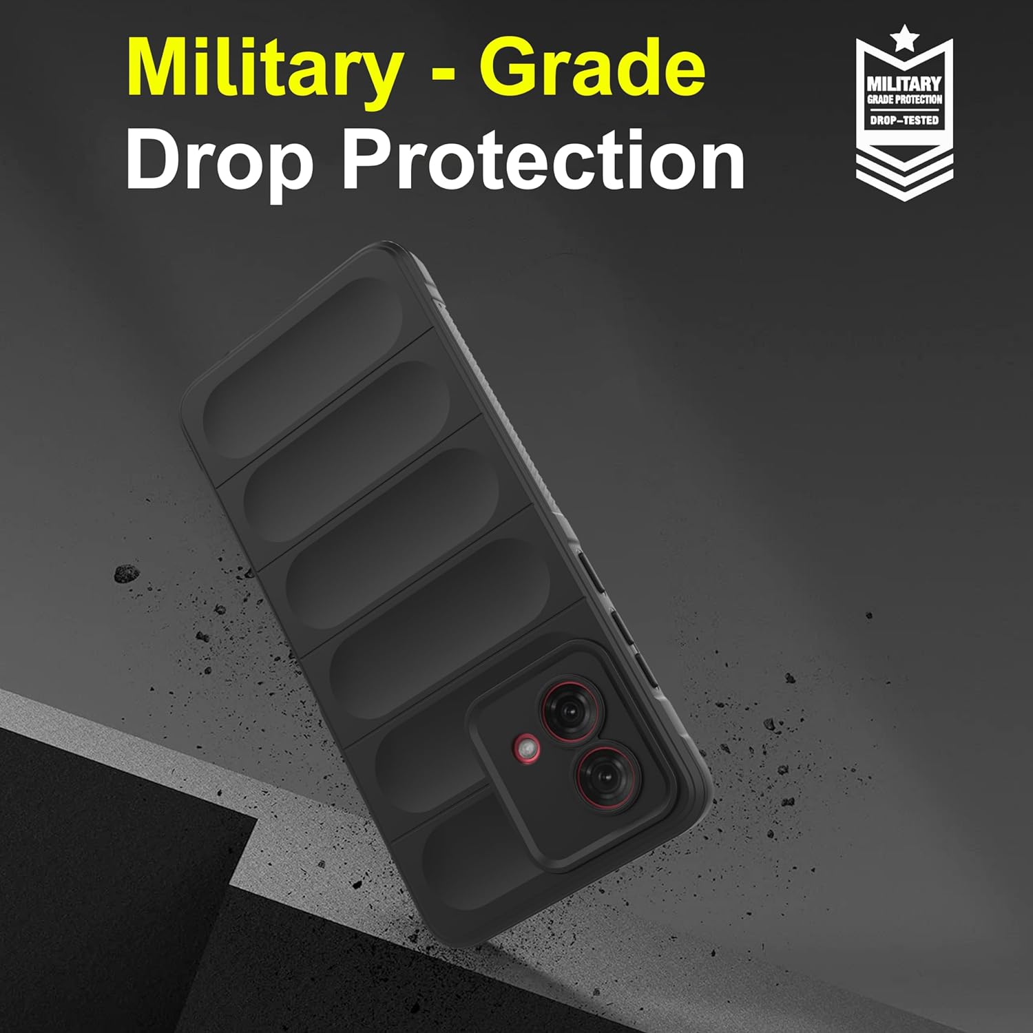 Black - Matte Soft Flexible Silicone Back Case for Moto G84