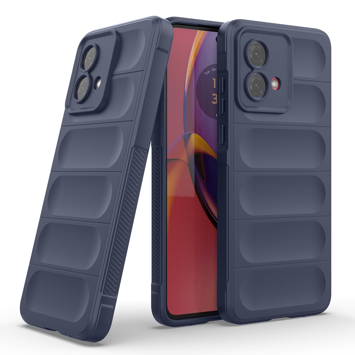 Oxford Blue - Matte Soft Flexible Silicone Back Case for Moto G84