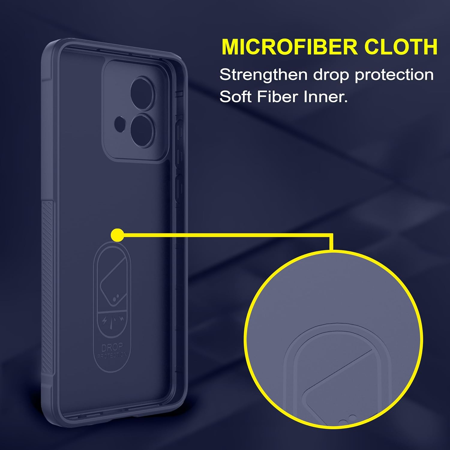 Oxford Blue - Matte Soft Flexible Silicone Back Case for Moto G84