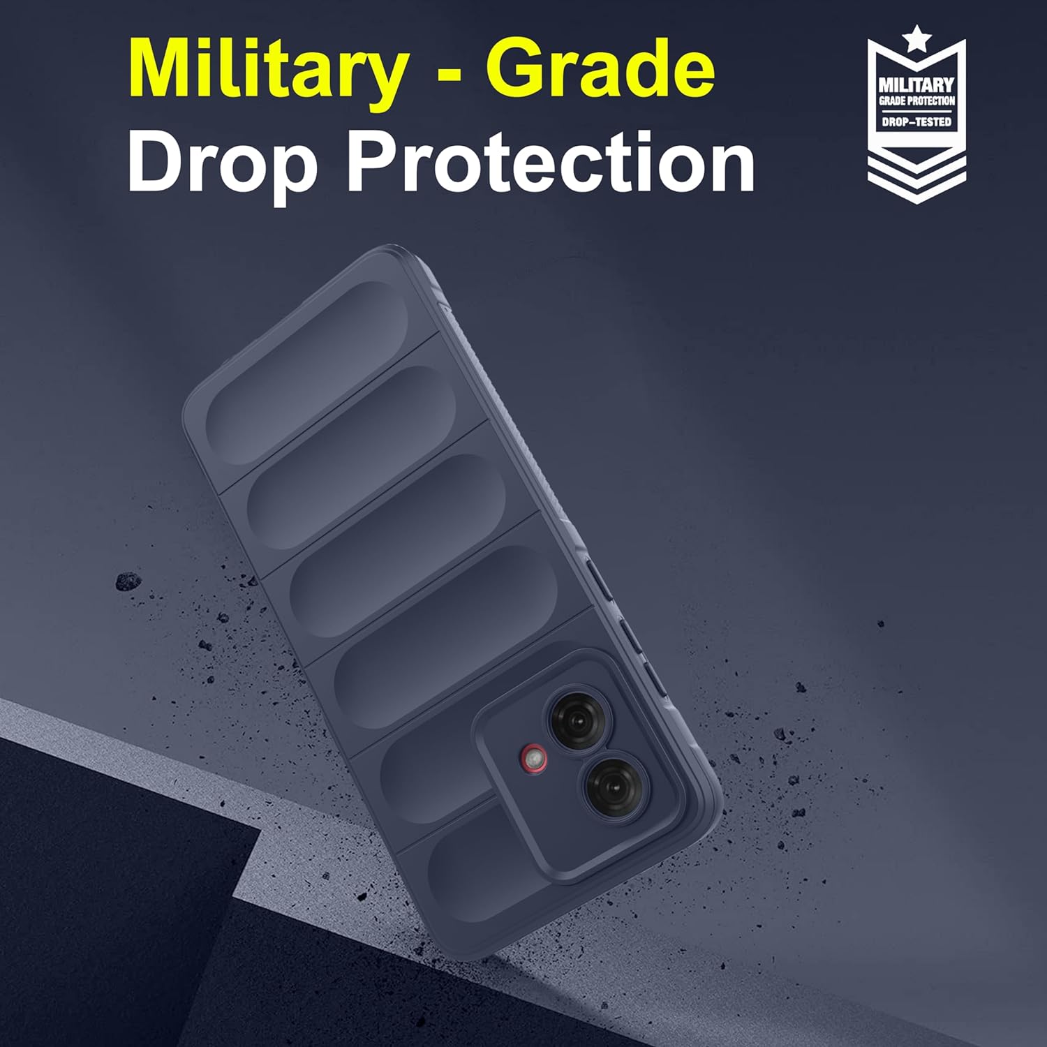 Oxford Blue - Matte Soft Flexible Silicone Back Case for Moto G84