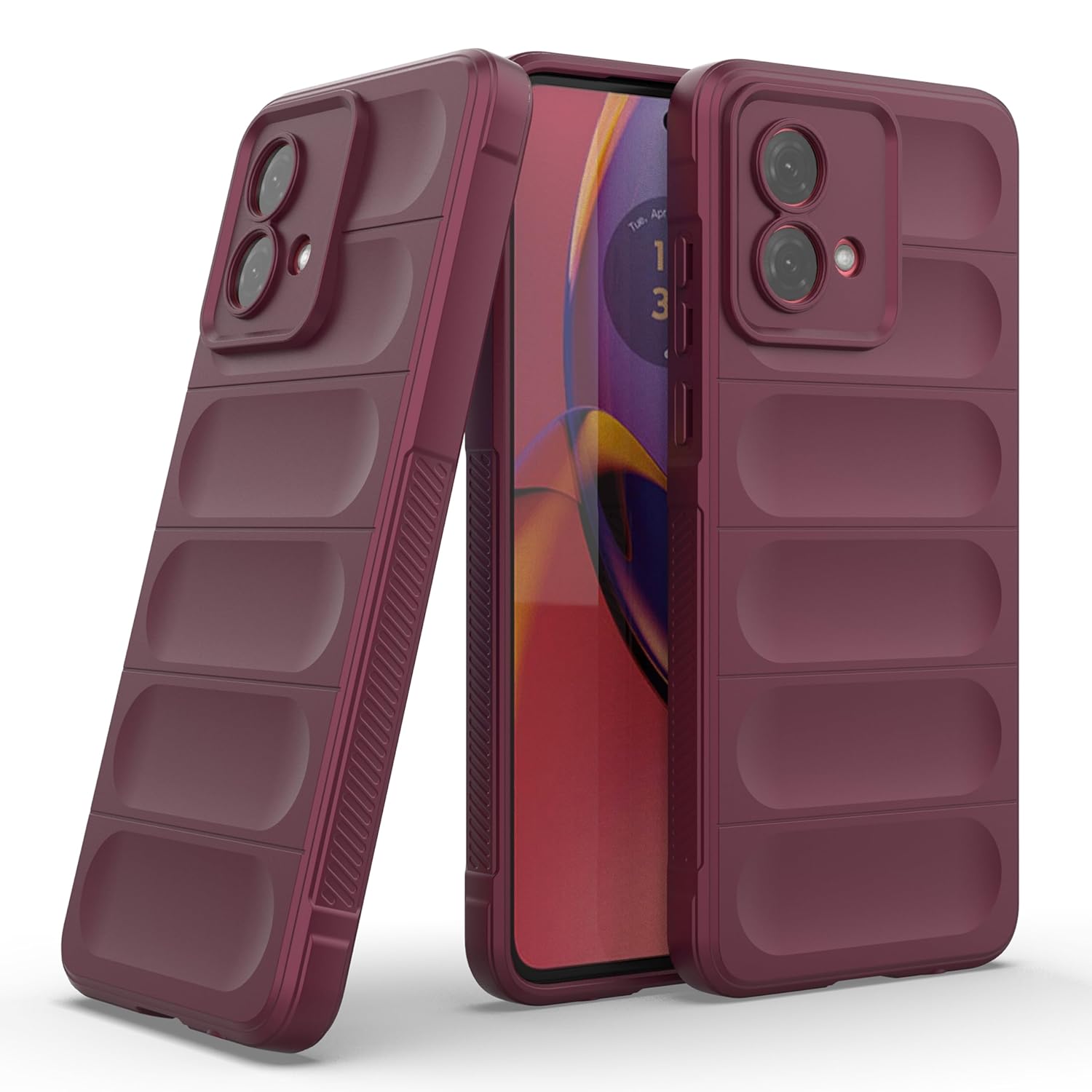 Wine Red - Matte Soft Flexible Silicone Back Case for Moto G84
