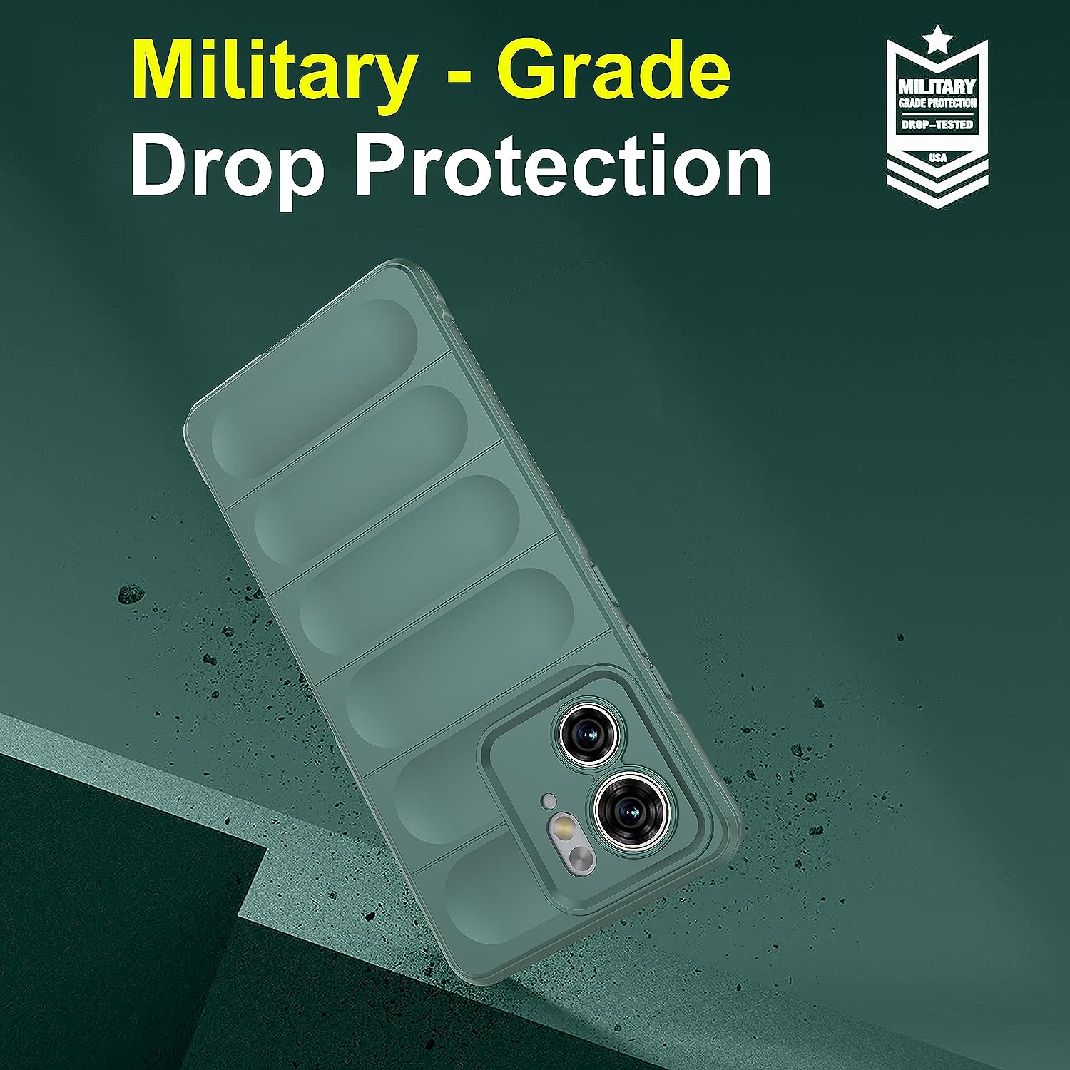 Hunter Green - Matte Soft Flexible Silicone Back Case for Motorola Edge 40 5G