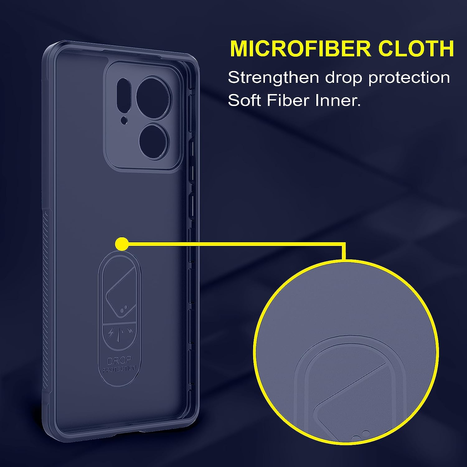 Oxford Blue - Matte Soft Flexible Silicone Back Case for Motorola Edge 40 5G