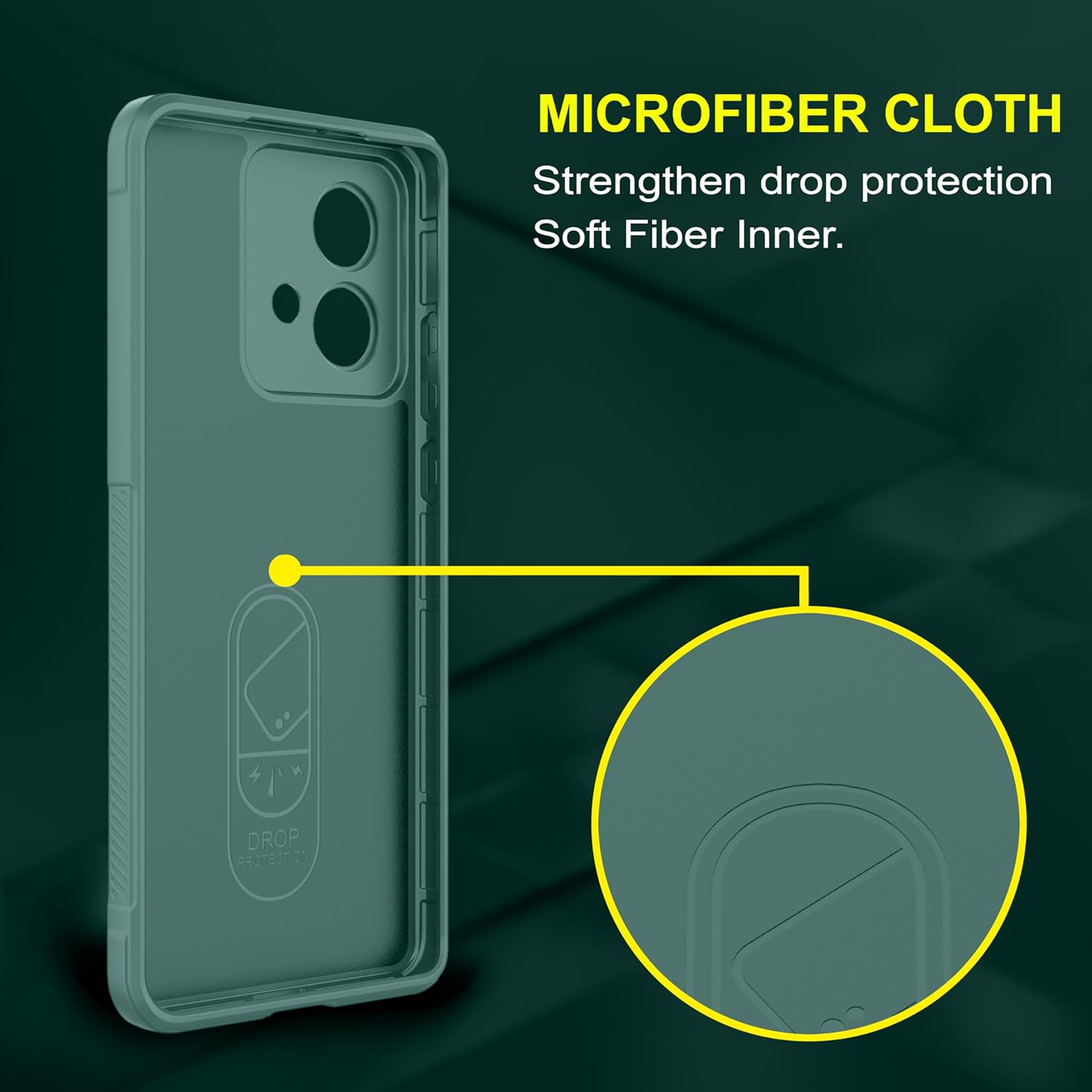 Hunter Green - Matte Soft Flexible Silicone Back Case for Motorola Edge 40 Neo