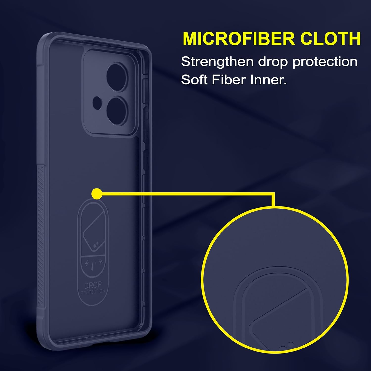 Oxford Blue - Matte Soft Flexible Silicone Back Case for Motorola Edge 40 Neo