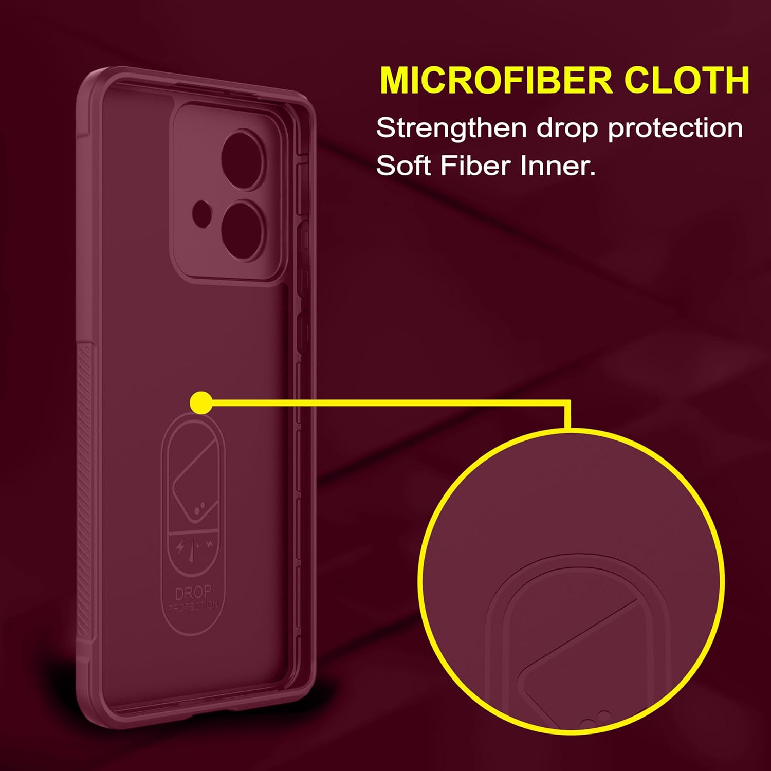 Wine Red - Matte Soft Flexible Silicone Back Case for Motorola Edge 40 Neo