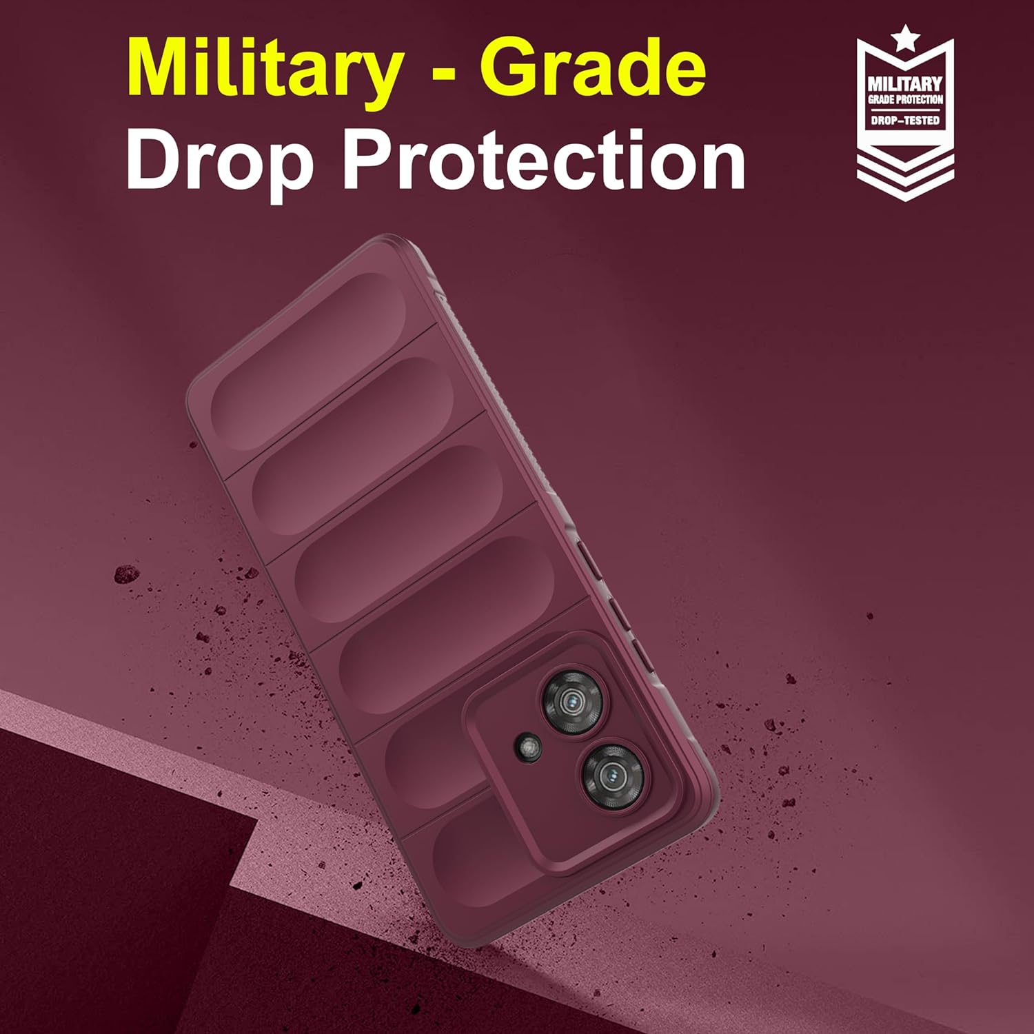 Wine Red - Matte Soft Flexible Silicone Back Case for Motorola Edge 40 Neo