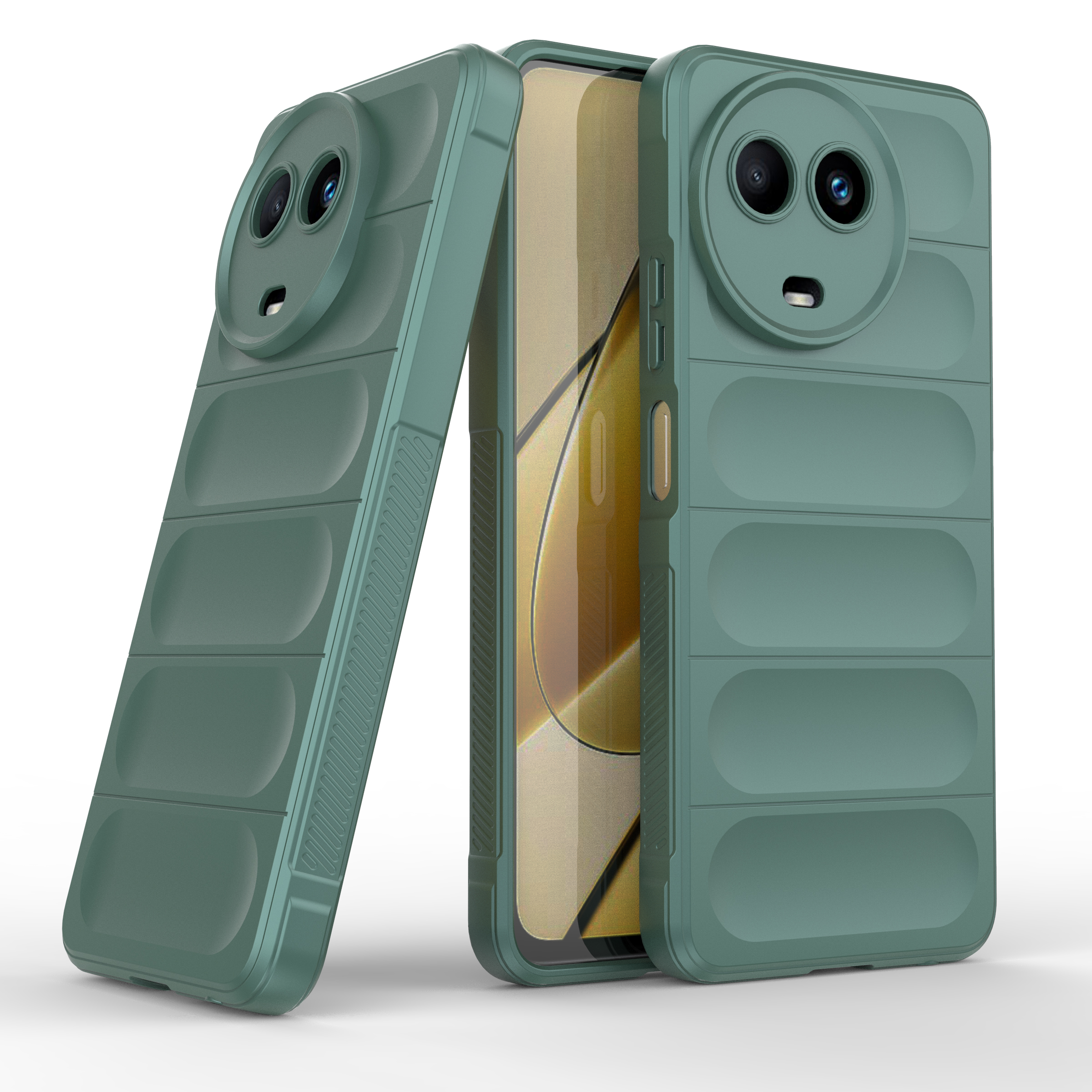 Hunter Green - Matte Soft Flexible Silicone Back Case for Realme 11 5G
