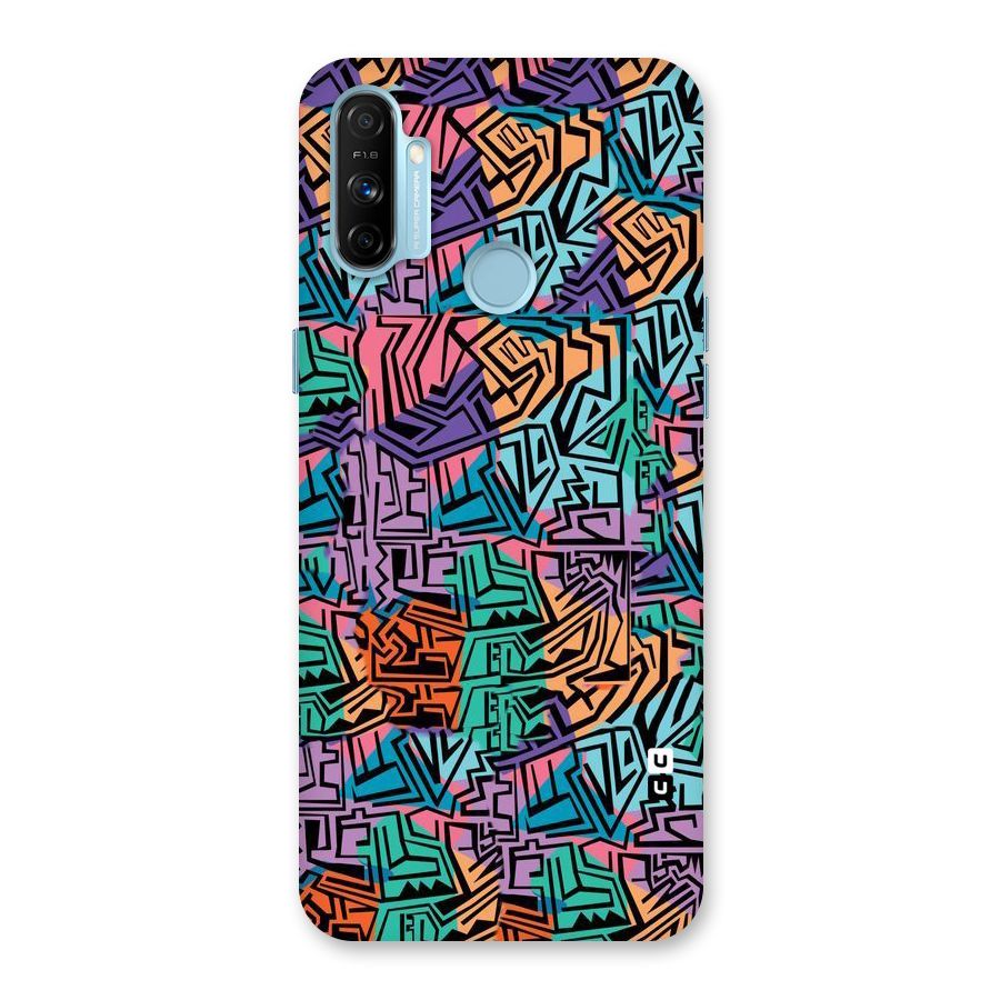 Abstract Lining Colors Back Case for Realme Narzo 20A