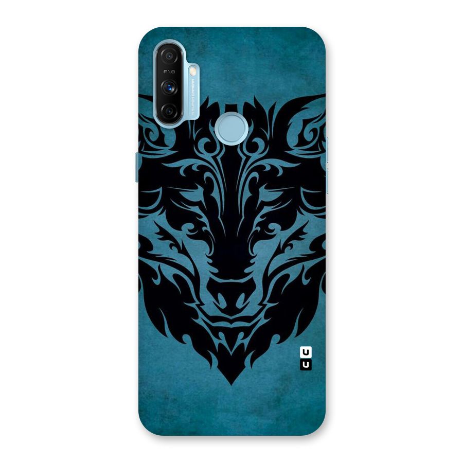 Black Artistic Wolf Back Case for Realme Narzo 20A