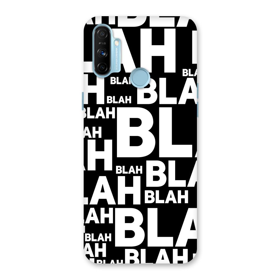 Blah Blah Pattern Back Case for Realme Narzo 20A