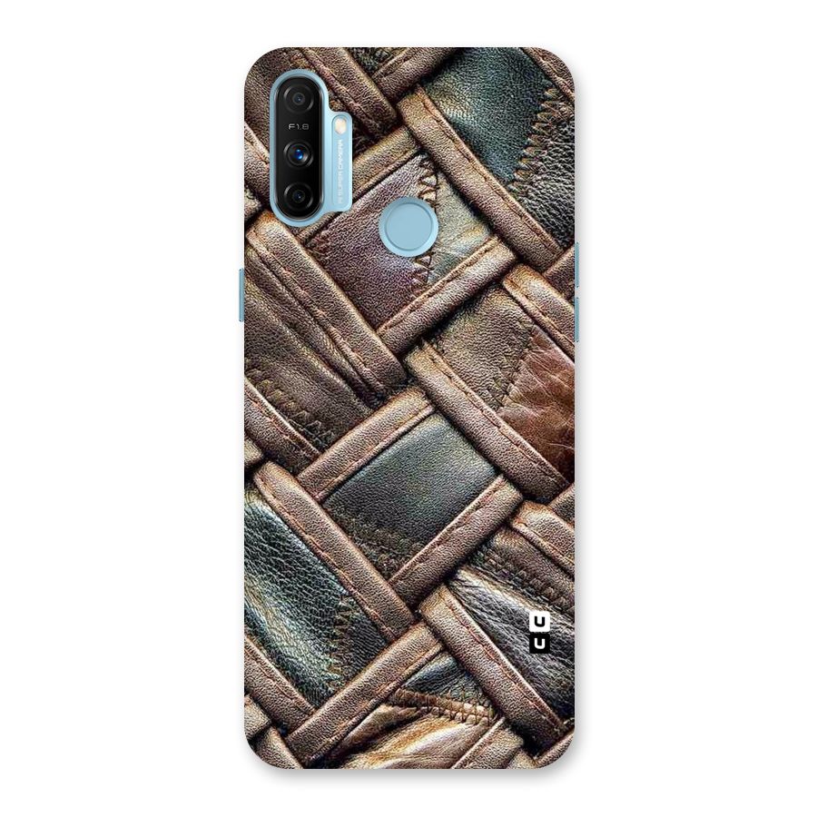 Classic Leather Belt Design Back Case for Realme Narzo 20A