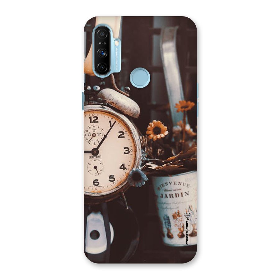 Clock And Flowers Back Case for Realme Narzo 20A