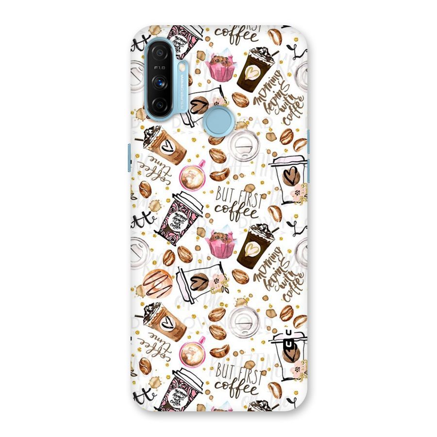 Coffee Pattern Back Case for Realme Narzo 20A