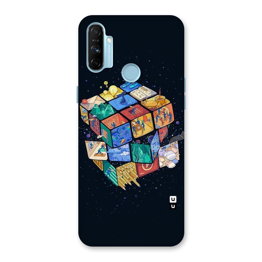 Coloured Rubic Back Case for Realme Narzo 20A