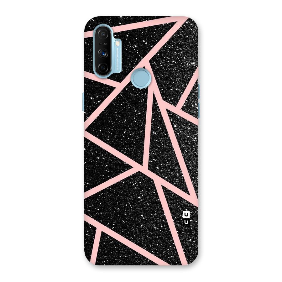 Concrete Black Pink Stripes Back Case for Realme Narzo 20A