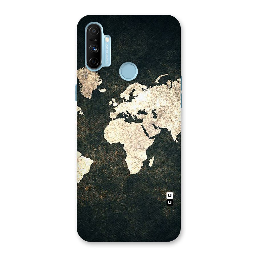 Green Gold Map Design Back Case for Realme Narzo 20A