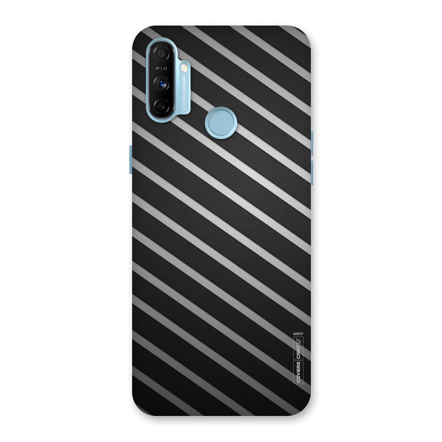 Grey And Black Stripes Back Case for Realme Narzo 20A