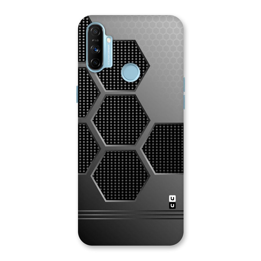 Grey Black Hexa Back Case for Realme Narzo 20A