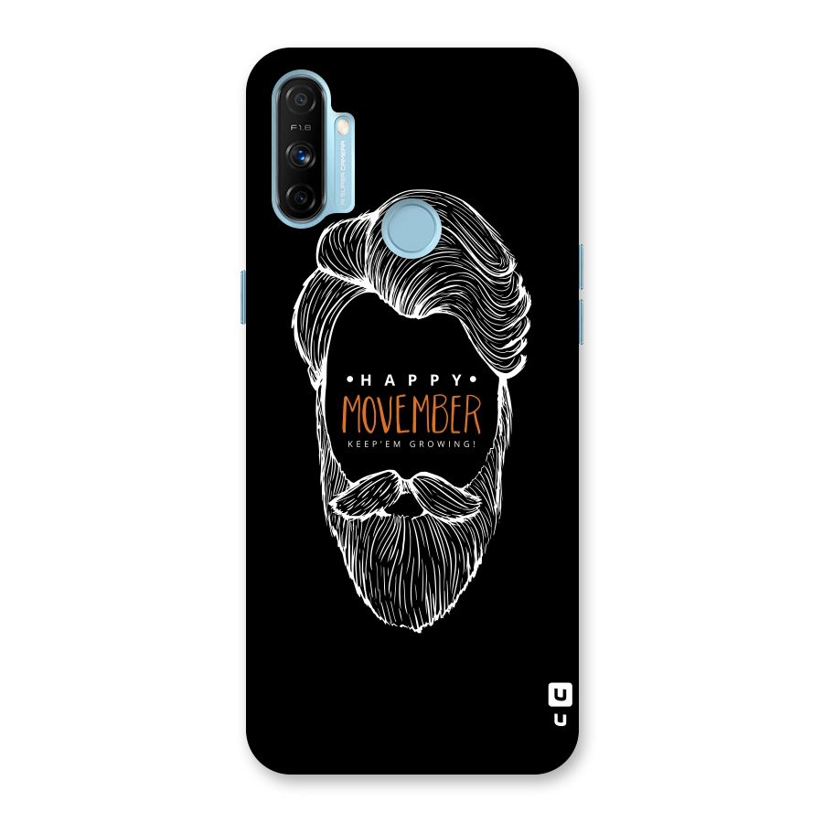 Happy Movember Black Back Case for Realme Narzo 20A