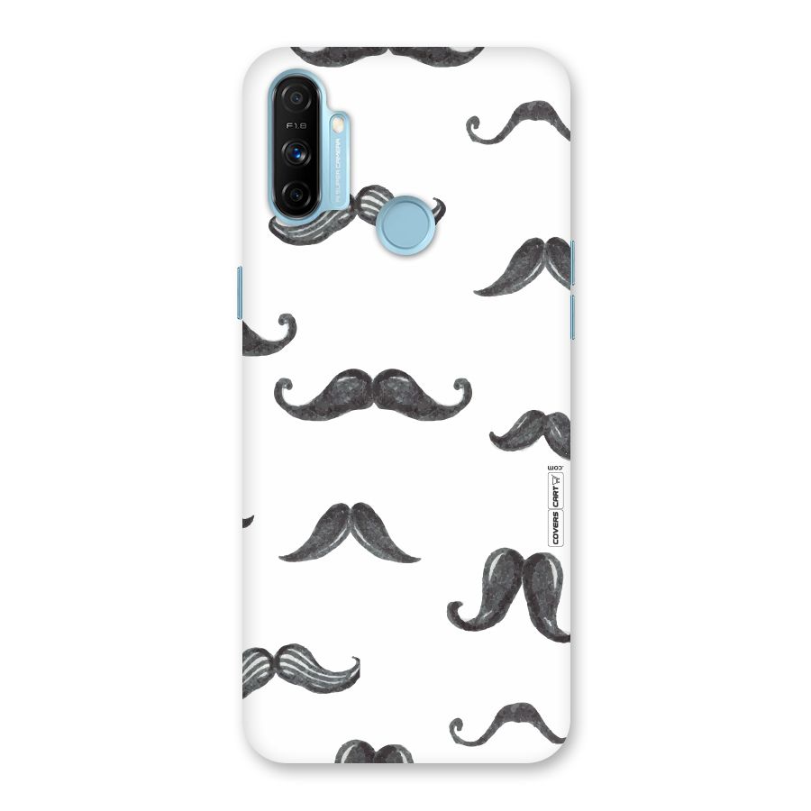 Moustache Pattern (Black) Back Case for Realme Narzo 20A