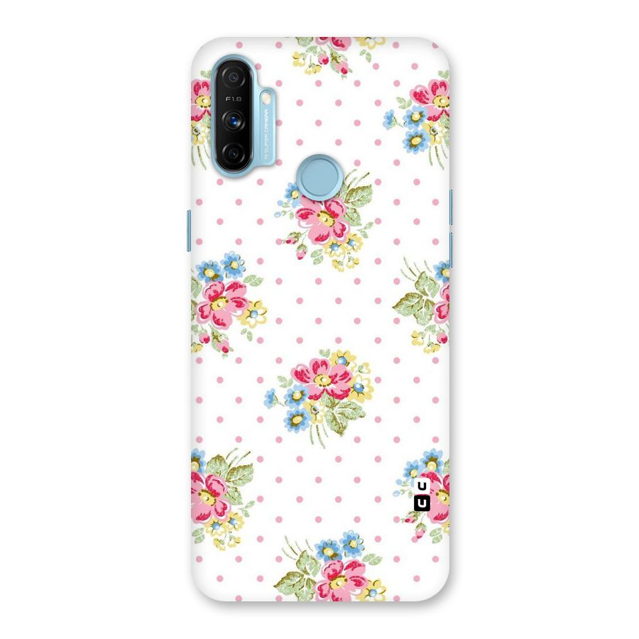 Painted Polka Floral Back Case for Realme Narzo 20A