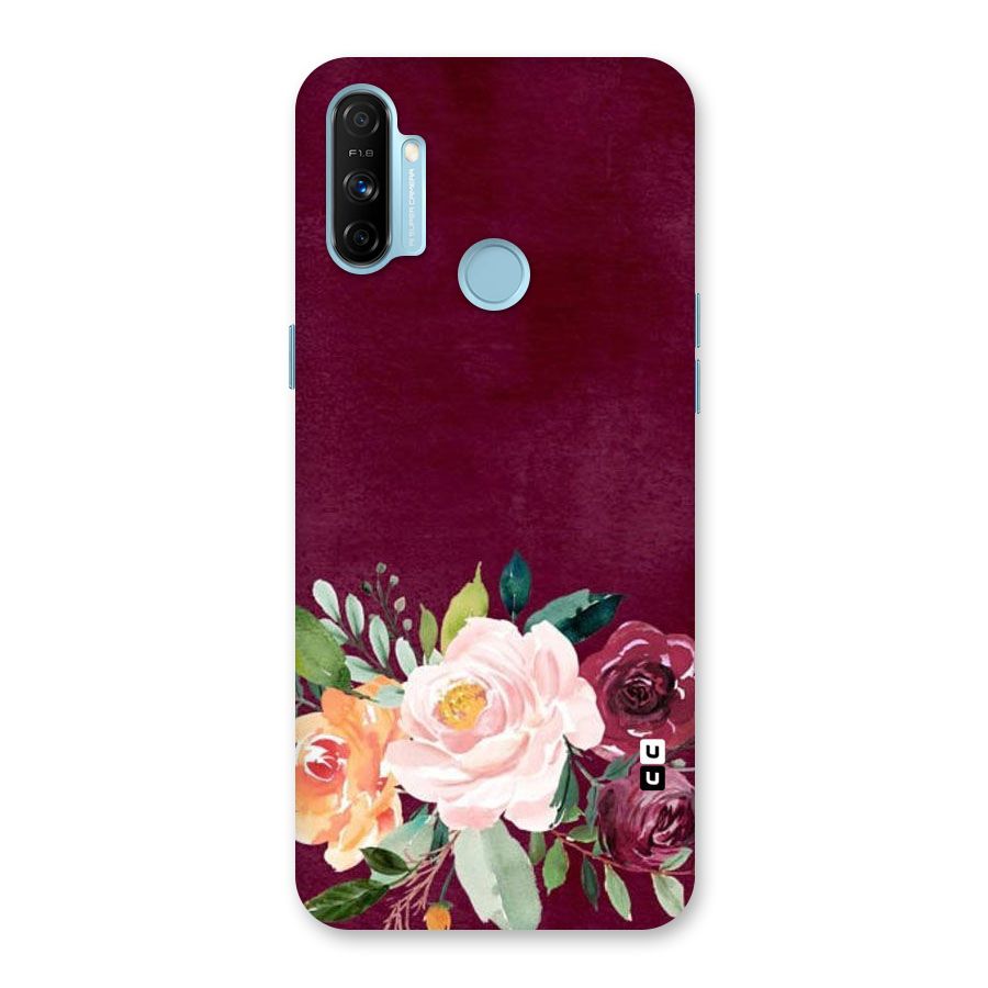 Plum Floral Design Back Case for Realme Narzo 20A