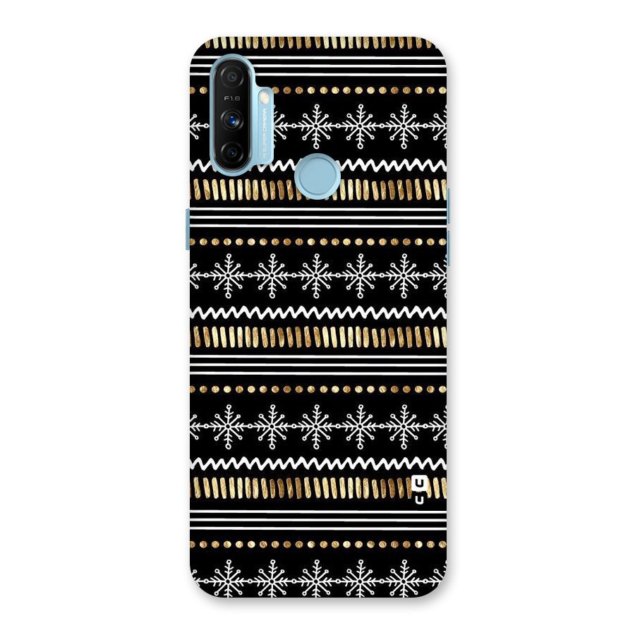Snowflakes Gold Back Case for Realme Narzo 20A