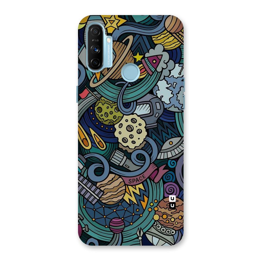 Space Pattern Blue Back Case for Realme Narzo 20A