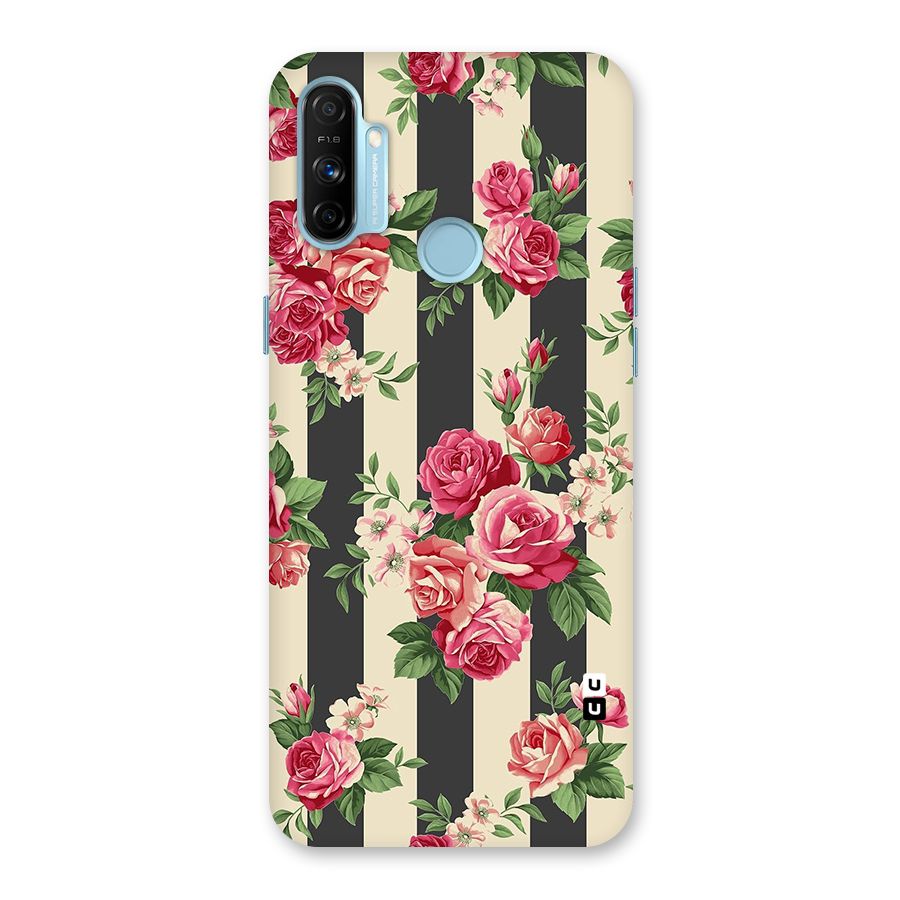 Stripes And Floral Back Case for Realme Narzo 20A