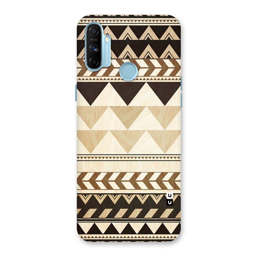 Wooden Printed Chevron Back Case for Realme Narzo 20A