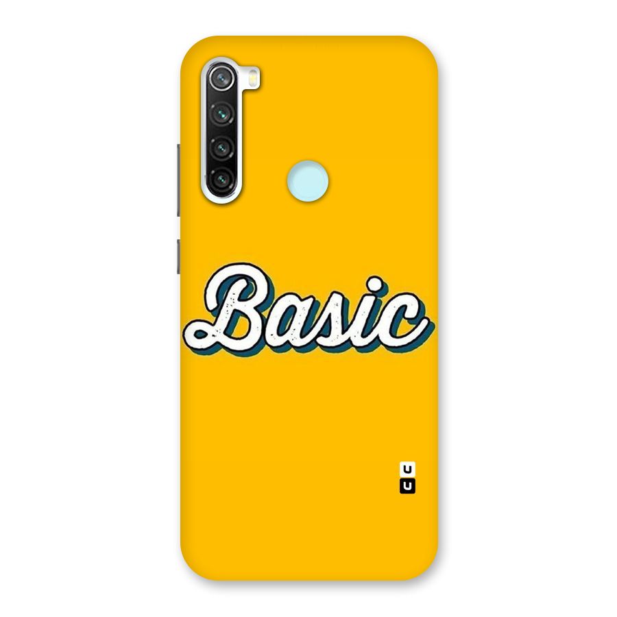 Basic Yellow Back Case for Redmi Note 8