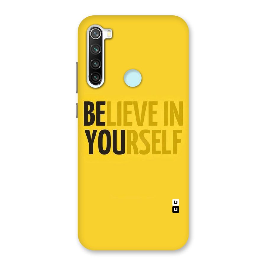 Believe Yourself Yellow Back Case for Redmi Note 8