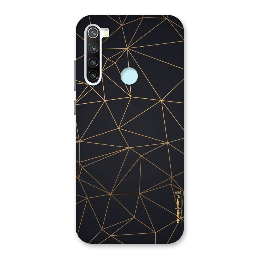 Black Golden Lines Back Case for Redmi Note 8