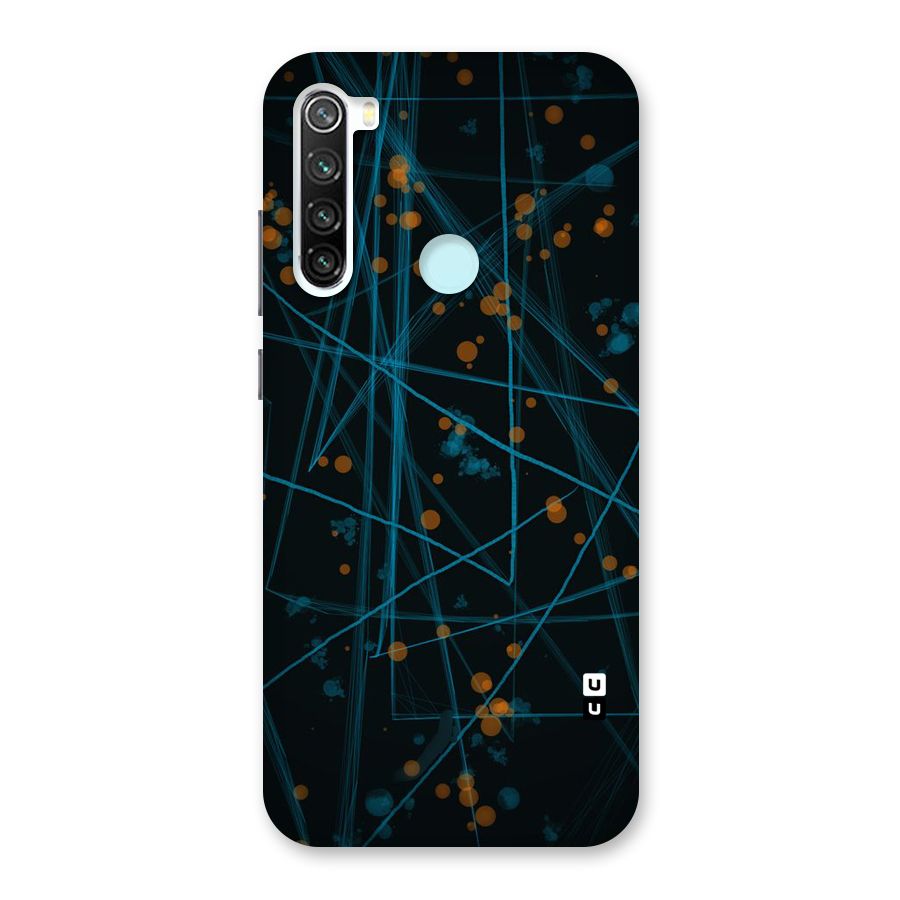 Blue Lines Gold Dots Back Case for Redmi Note 8