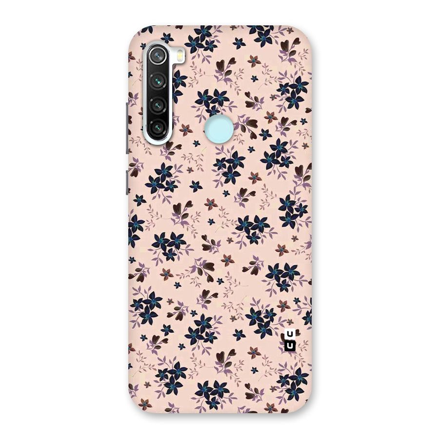 Blue Peach Floral Back Case for Redmi Note 8