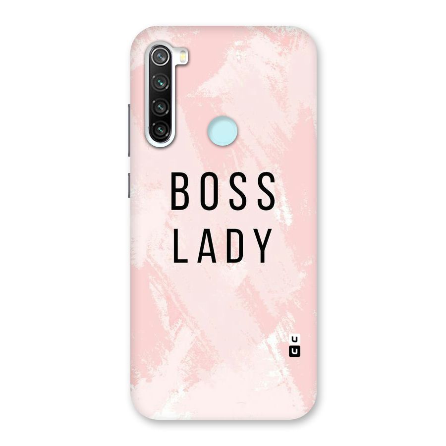 Boss Lady Pink Back Case for Redmi Note 8