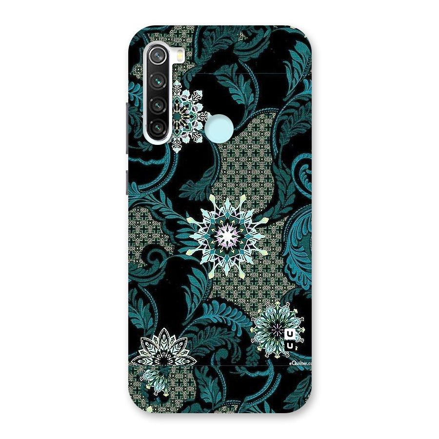 Bottle Green Floral Back Case for Redmi Note 8
