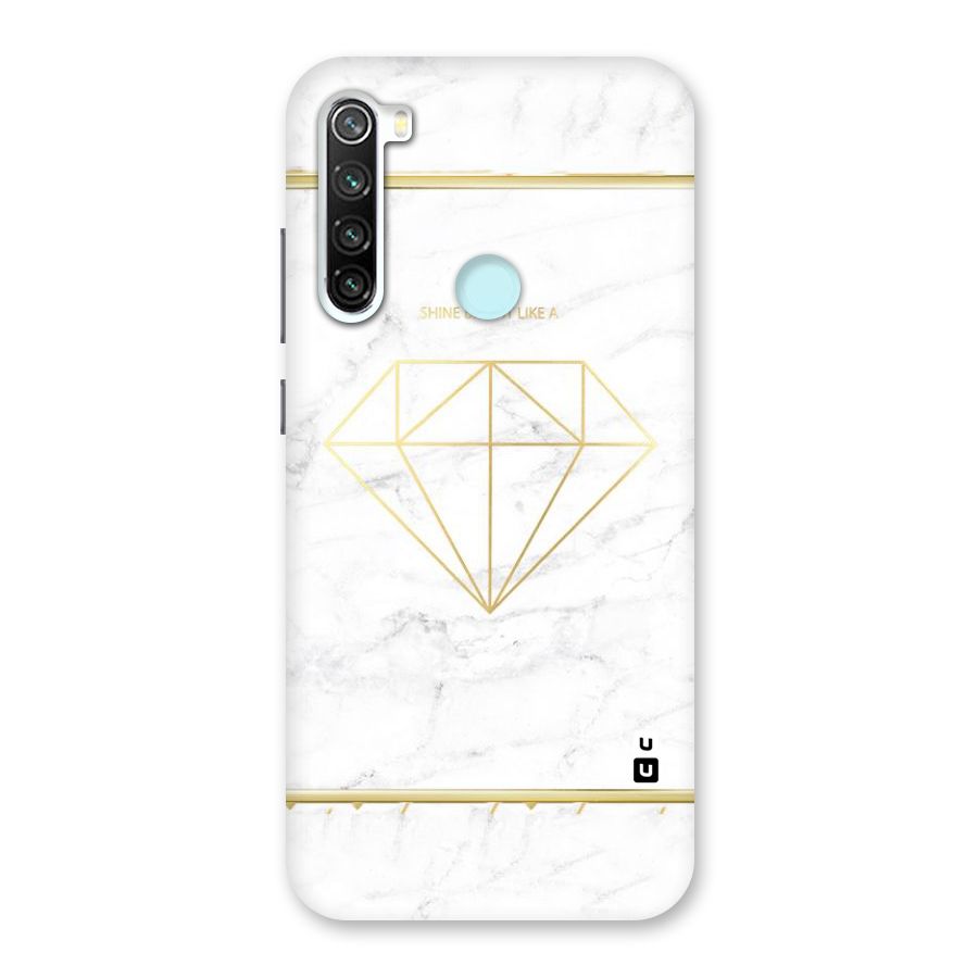 Bright Gold Diamond Back Case for Redmi Note 8