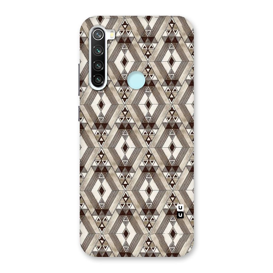 Brown Abstract Design Back Case for Redmi Note 8