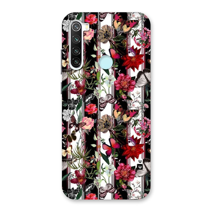 Butterfly Flowers Back Case for Redmi Note 8
