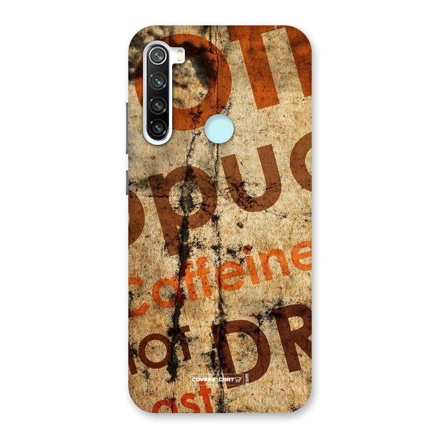 Coffee Caffeine Back Case for Redmi Note 8