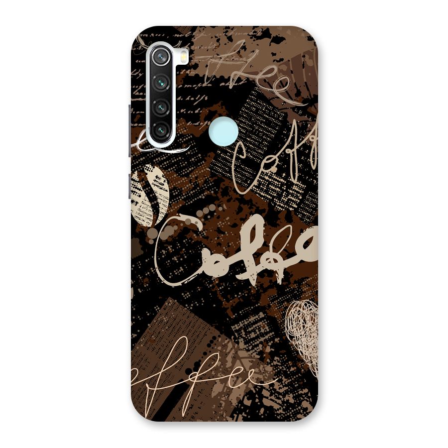 Coffee Scribbles Back Case for Redmi Note 8