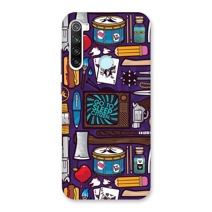 Go To Sleep Back Case for Redmi Note 8