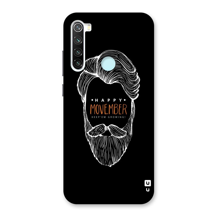 Happy Movember Black Back Case for Redmi Note 8