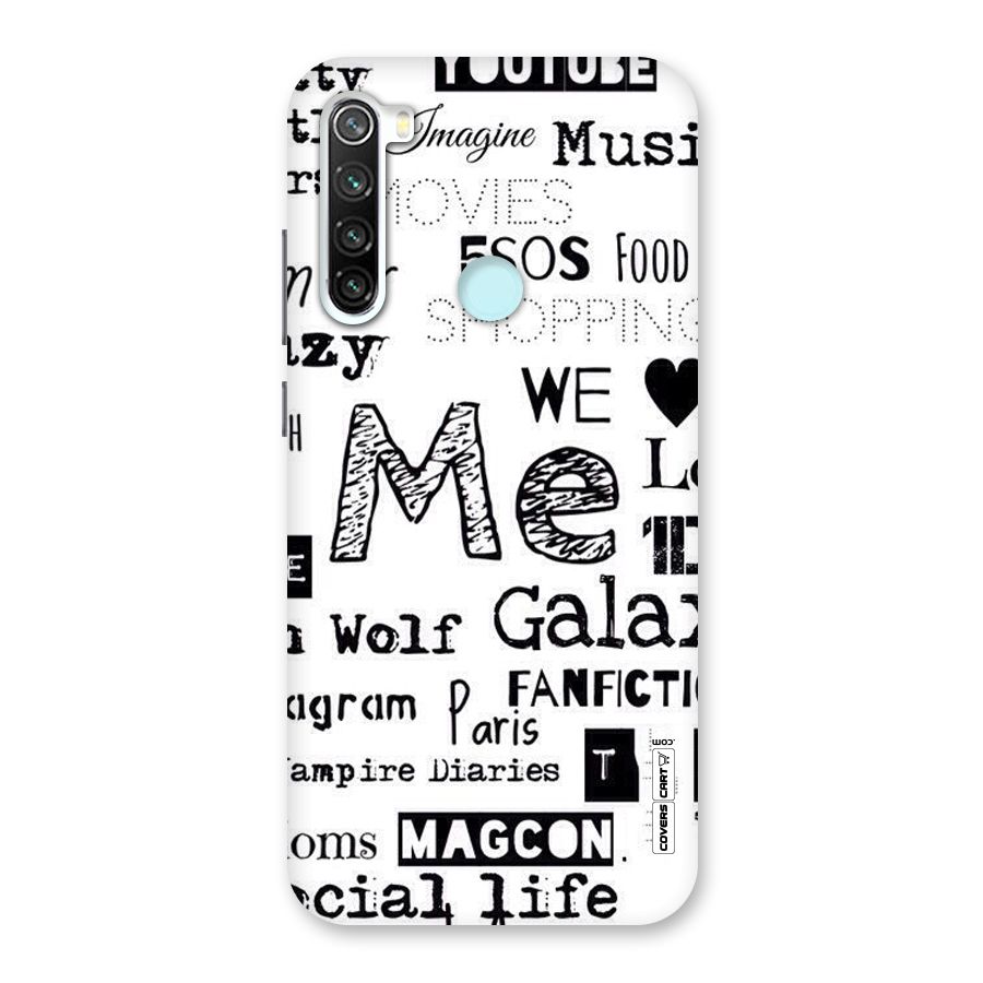 Love Things Back Case for Redmi Note 8