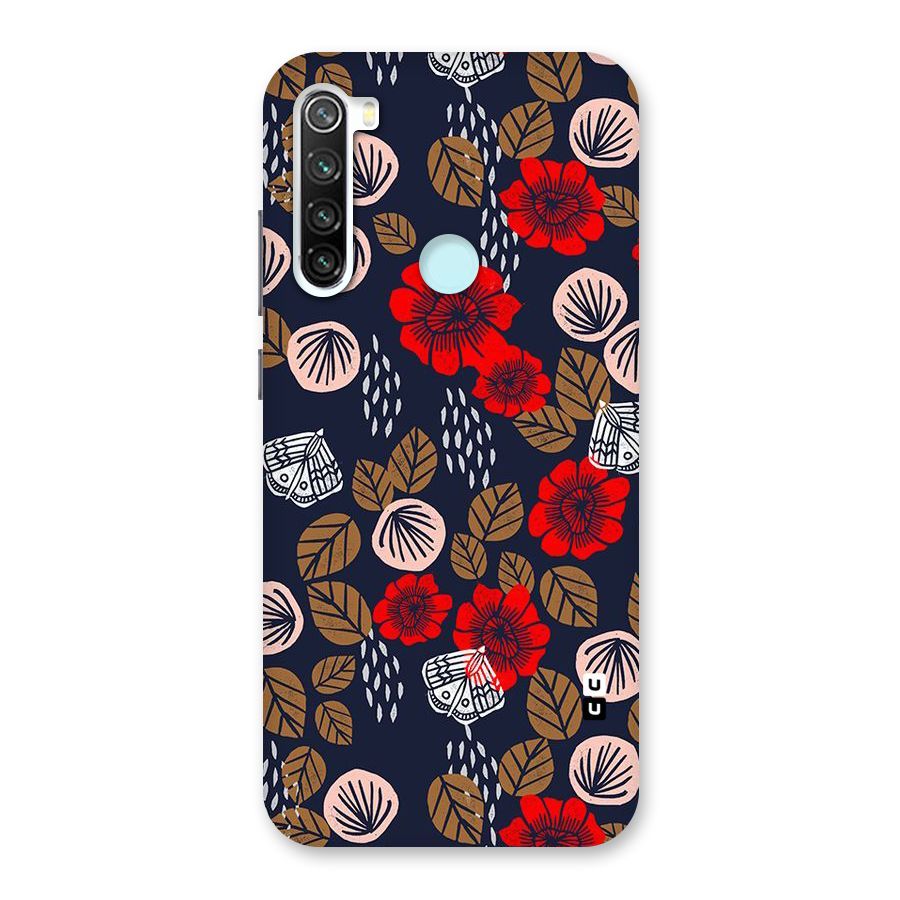 Orange Flora Back Case for Redmi Note 8