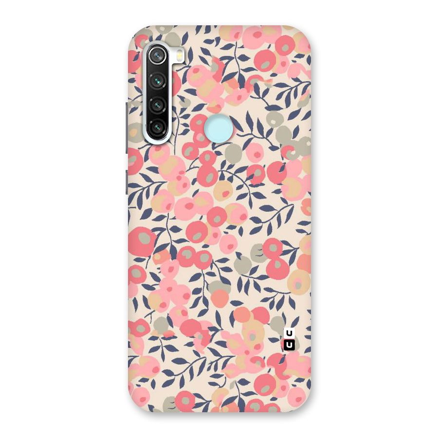 Pink Leaf Pattern Back Case for Redmi Note 8