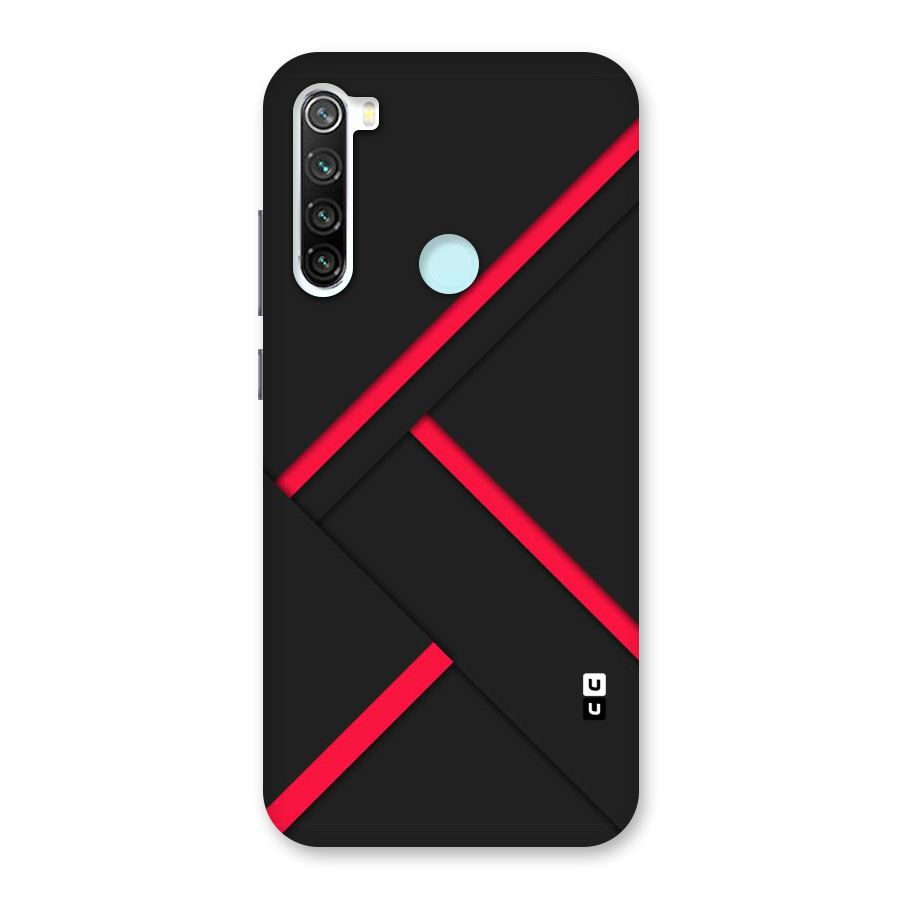 Red Disort Stripes Back Case for Redmi Note 8